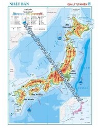 Bản đồ Nhật Bản - Địa lí tự nhiên